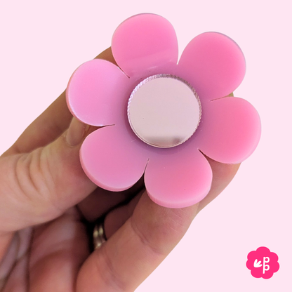 Pink &amp; Purple Flower Magnet Set (2 Pack) – Handmade Acrylic Classroom &amp; Fridge Magnets | Priority Play