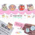 Little Learners acrylic clip pack with cute fruit and school-themed designs including pears, apples, and crayons – strong clip backing from Priority Play
