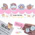 Sunshine & Sprinkles acrylic clip pack with rainbow, star, and flower designs – cute pastel stationery accessories for planners and classrooms.
