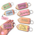 Personalised pencil name keyrings with custom font choice, pastel colours, bamboo backing and gold acrylic lettering – teacher gift Australia