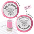 Keep On Thriving teacher stamp with a stylised single flower illustration and encouraging wording, available standard and personalised.