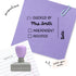 Custom teacher stamp with “Checked By” name field and checkboxes for independent or assisted.