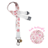 Lanyard with pink butterfly design on a white background