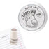 A cute parrot illustration with the words “Polly says cracking job” on a circular teacher stamp.
