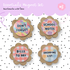 Essentials magnet set with labelled magnets including don’t forget, school notes, bills to pay and shopping list – cute organisational magnets for fridge or classroom.