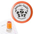 Circular stamp with panda design and &