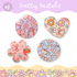 Pretty pastel patterned magnet set with florals, bows and soft colours – 5 pack of aesthetic classroom magnets for whiteboards, lockers and decor.