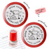Red teacher stamp featuring a math sheet, protractor illustration, and the phrase “Show your working out,” with optional personalised text.
