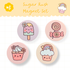 Sugar Rush magnet set featuring cupcakes, lollies and ice cream designs – cute pastel classroom magnets for teachers.