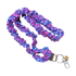 purple blossom scrunchie teacher lanyard with a white background