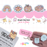 Back to Bloom acrylic clip pack featuring rainbow, flower, apple, and hedgehog designs – adorable floral stationery clips for students and teachers.