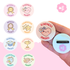 A set of cute student award badges from Priority Play featuring Kindness, Integrity, Friendship, Bravery, Leadership, Compassion, Sportsmanship, and Academic Awards, each with cheerful pastel designs.