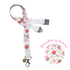 teacher lanyard with strawberry pattern on a white background