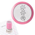 Simple classroom reward stamp featuring two smiling stars and a lucky clover.
