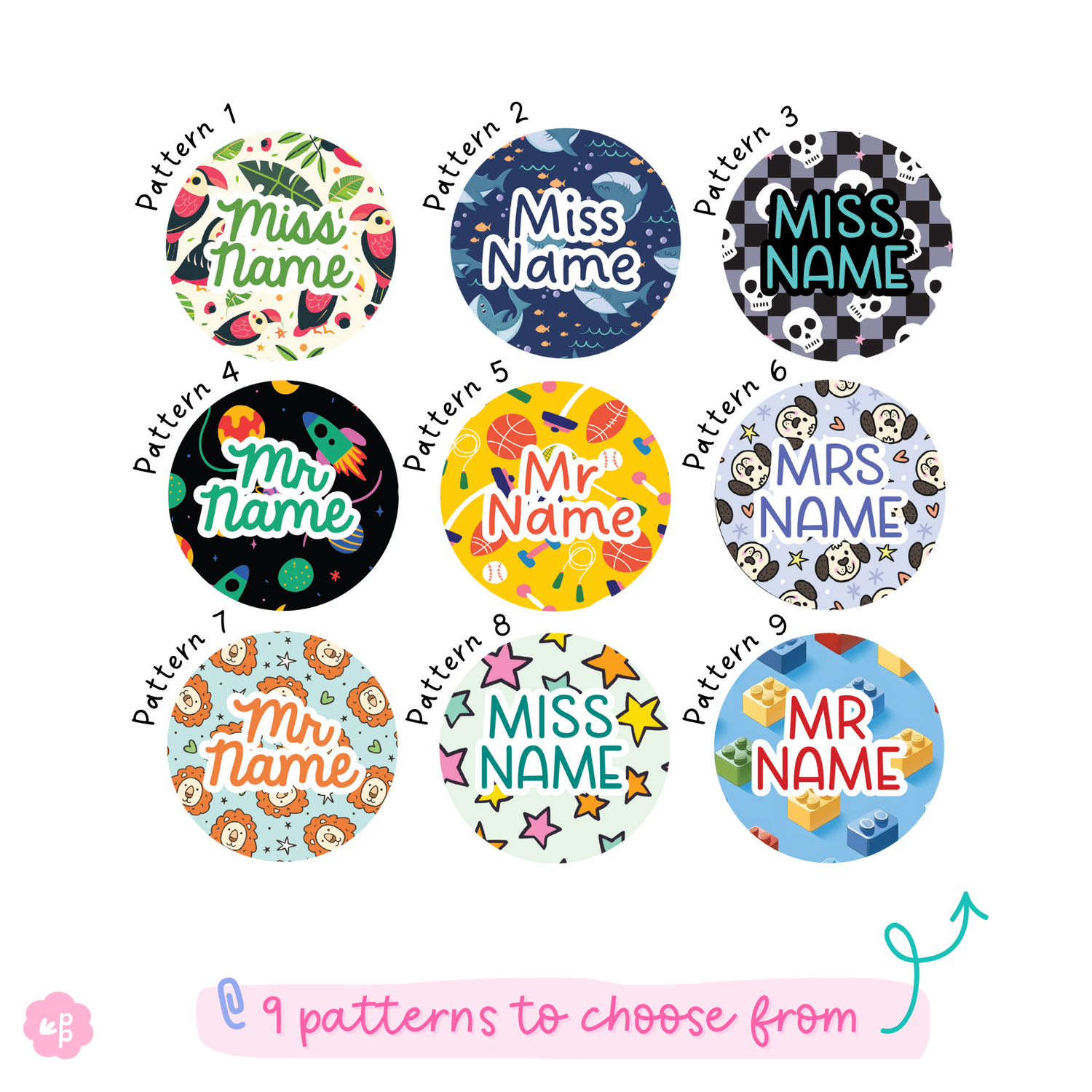 Personalised teacher lanyards for men with space, sports, and skull designs patterns