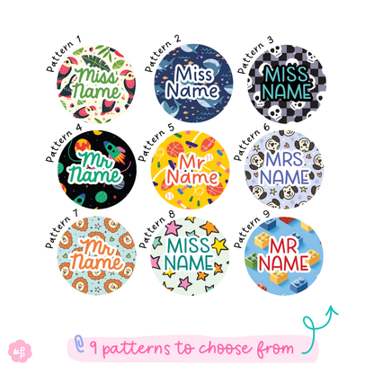 Personalised teacher lanyards for men with space, sports, and skull designs patterns