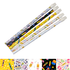 School supplies vinyl wrapped pencil set with stationery icons, pencils, and school doodles – handwrapped fun student stationery.