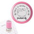 A teacher stamp with a cute fluffy cat and flowers, displaying the phrase “This is work to be proud of
